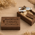 USB with Box, Engraved Wooden Crystal USB Gift for Couples, Wedding Anniversary Gift for Husband Photographers Accessories, Flash Drive Memory Stick