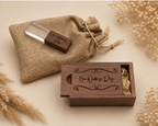 USB with Box, Engraved Wooden Crystal USB Gift for Couples, Wedding Anniversary Gift for Husband Photographers Accessories, Flash Drive Memory Stick