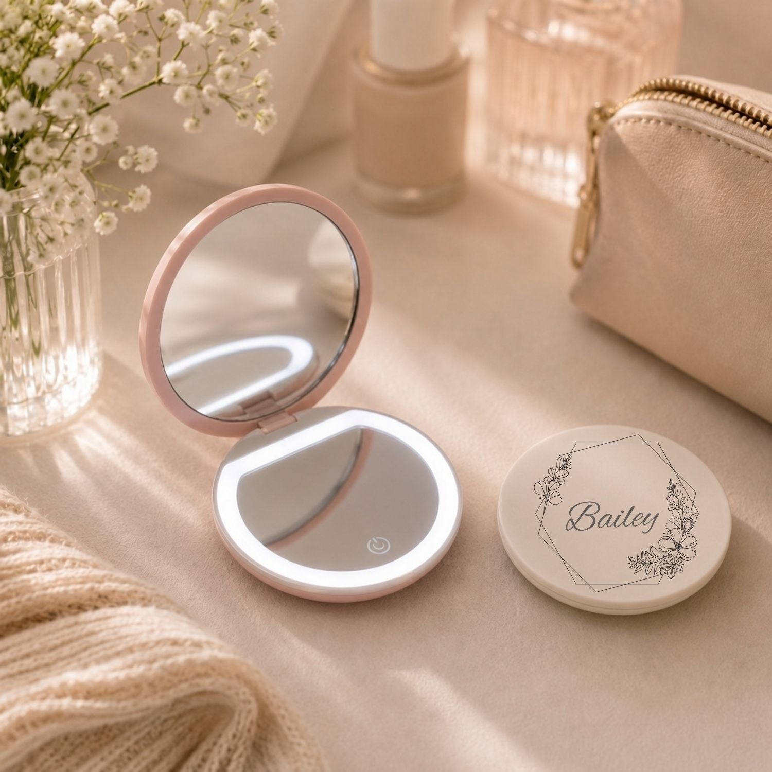 Led Compact Mirror
