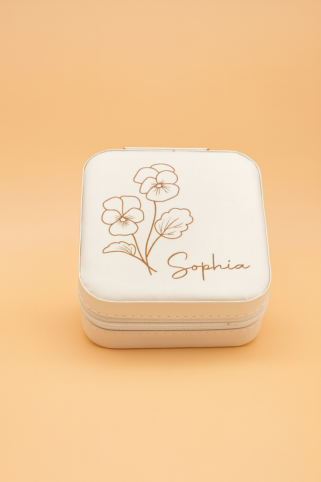 Personalized Travel Jewelry Box – Engraved Name, Bridesmaid Gift, Mother Day Gift