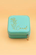 Personalized Travel Jewelry Box – Engraved Name, Bridesmaid Gift, Mother Day Gift