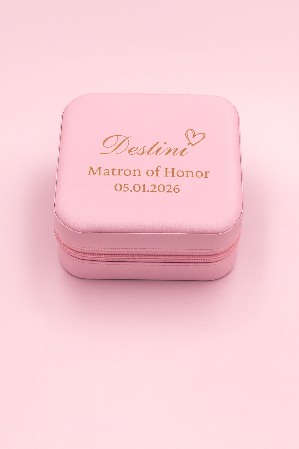Personalized Travel Jewelry Box – Engraved Name, Bridesmaid Gift, Mother Day Gift