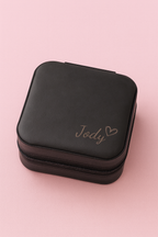 Personalized Travel Jewelry Box – Engraved Name, Bridesmaid Gift, Mother Day Gift