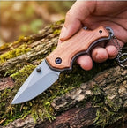 Personalized Engraved Burl Wood Pocket Knife with Optional Gift Box