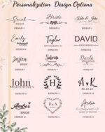 Custom Bridesmaid Hangers Personalized Wooden Wedding Hangers Engraved Name & Date Rustic Bridal Party Gift Bridal Hanger Set