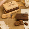 Engraved Wooden Dual USB C&A Flash Drive with Box: Personalized Wedding Photographer Gift