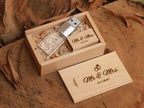USB with Box, Engraved Wooden Crystal USB Gift for Couples, Wedding Anniversary Gift for Husband Photographers Accessories, Flash Drive Memory Stick