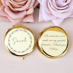 Personalized Birth Month Flower Compact Mirror Custom Stainless Steel Pocket Mirror, Bridesmaids Favors Bridal Shower Guests Christmas Gift